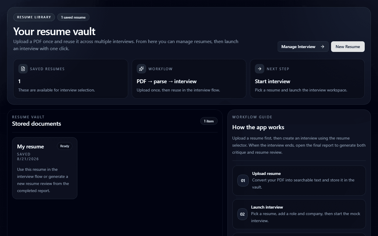 Intervue.ai interface
